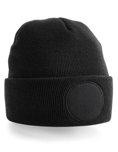 B-B446-Circular Patch Beanie